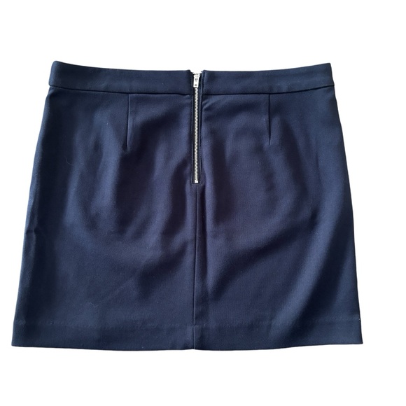 Gap Navy Heavy Knit Skirt with Front Zippers 10 - Picture 3 of 8